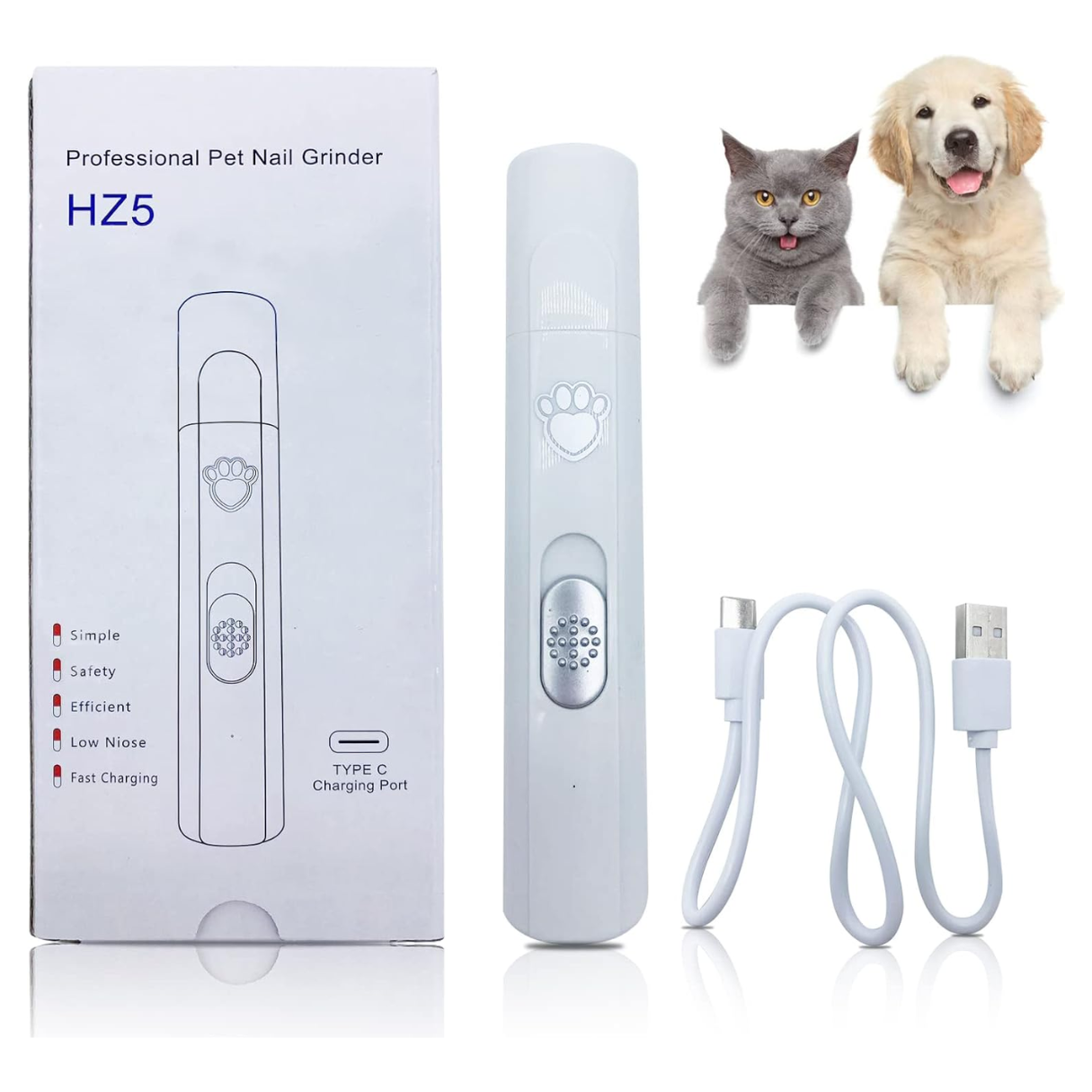 Corta Uñas Pulidor Eléctrico Para Gatos Y Perros