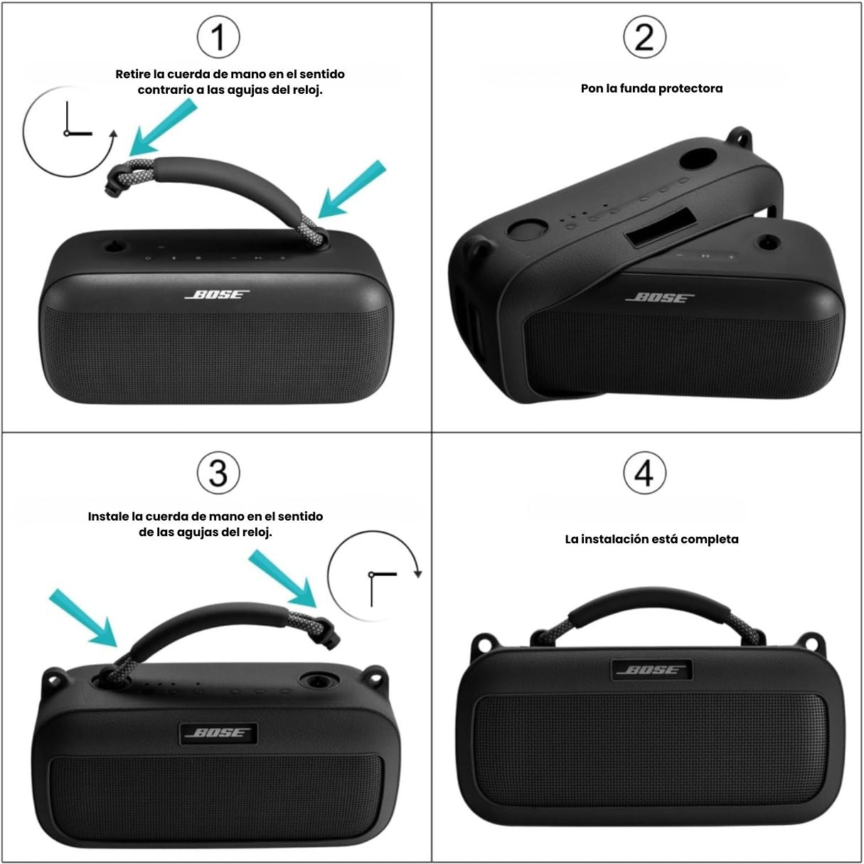 Bose Soundlink Max Funda Silicona Y Correa Para Transportar
