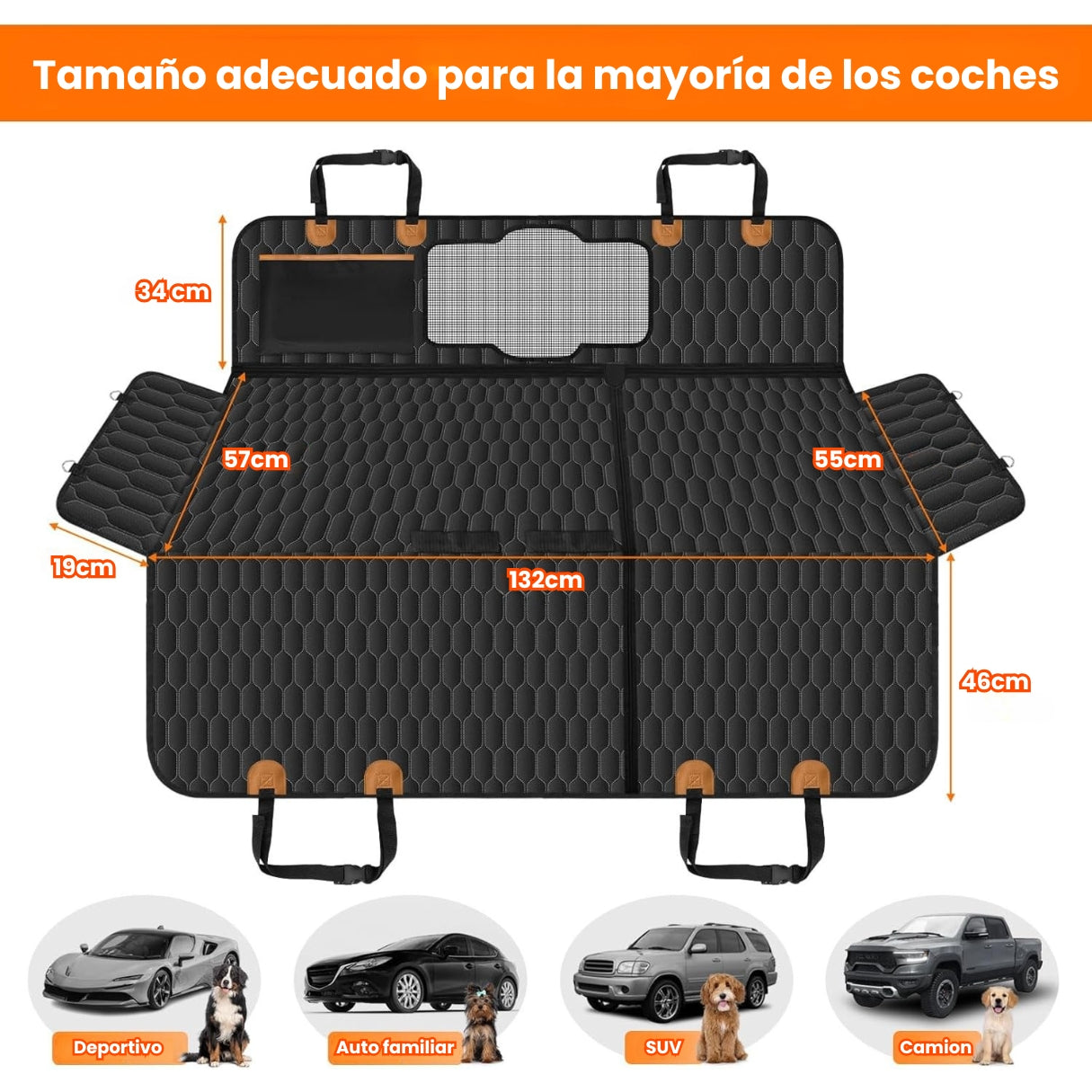 Funda Carro Asiento Forro Protector Silla Auto Mascotas