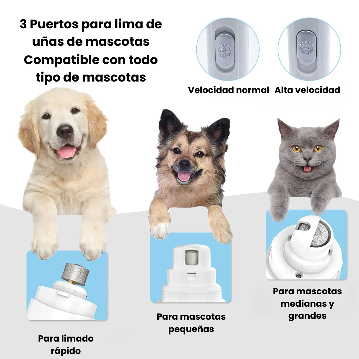 Corta Uñas Pulidor Eléctrico Para Gatos Y Perros