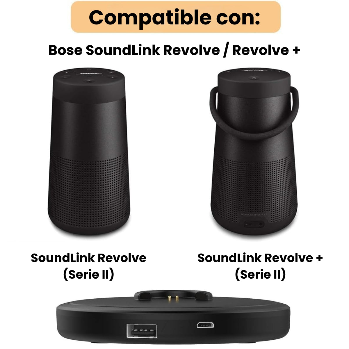 Base de Carga para Parlante Bose Soundlink Revolve/revolve +