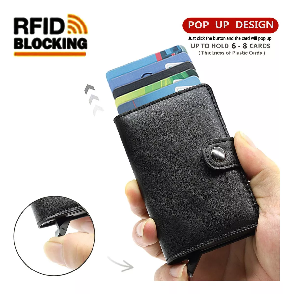 Tarjetero Bloquea Señales Rfid Antirrobo