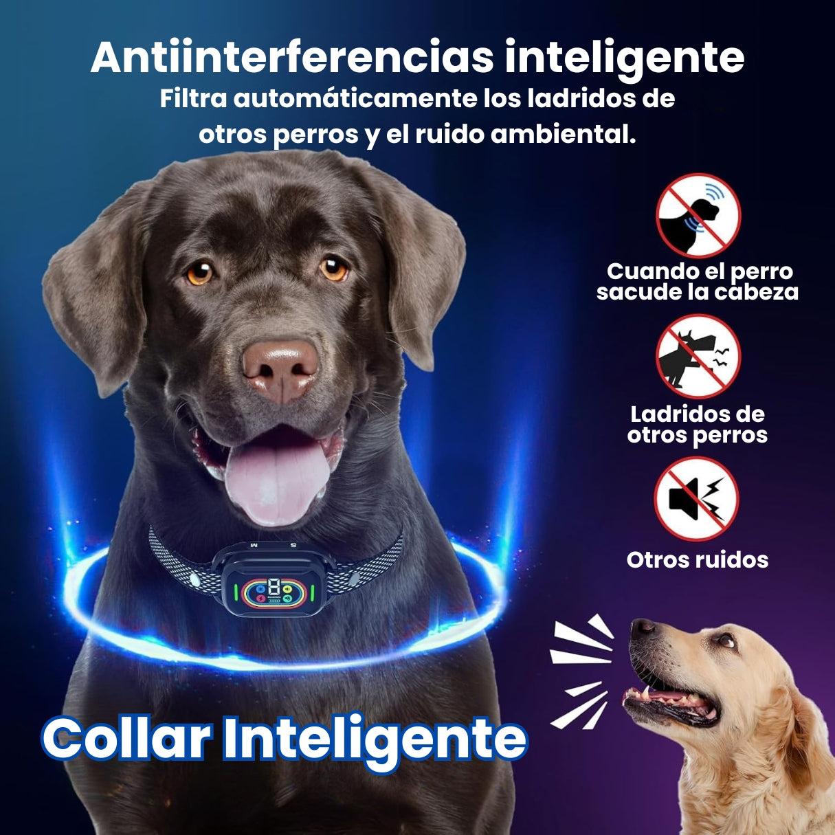 Collar Anti Ladridos Inteligente De Entrenamiento para Perros