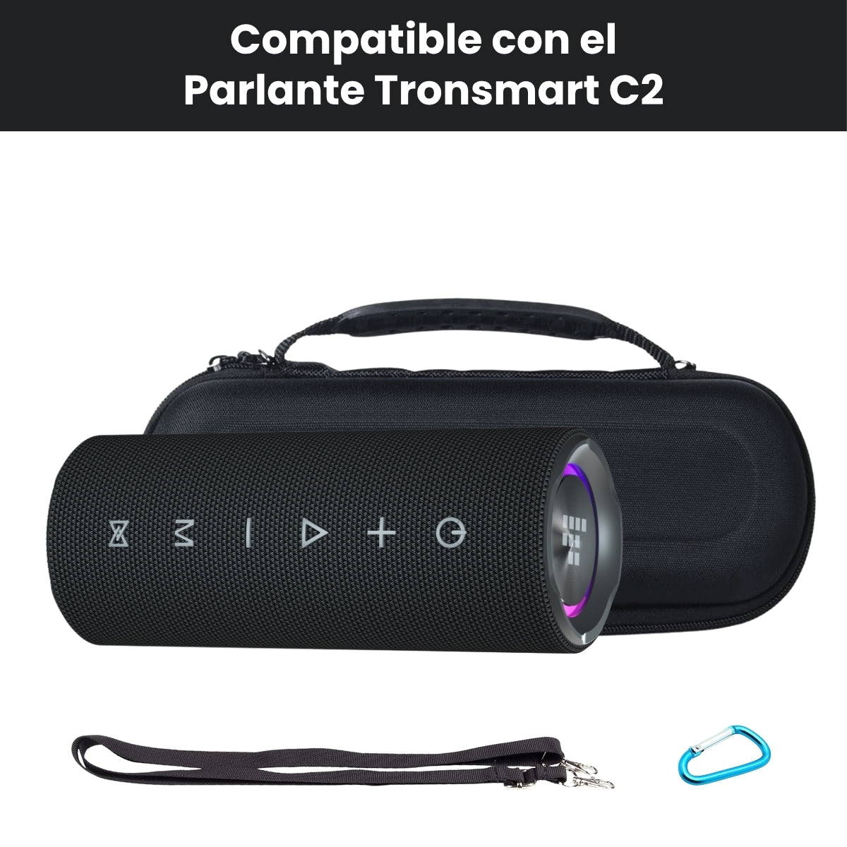 Estuche Rígido Tronsmart C2 Forro Impermeable Abollonado