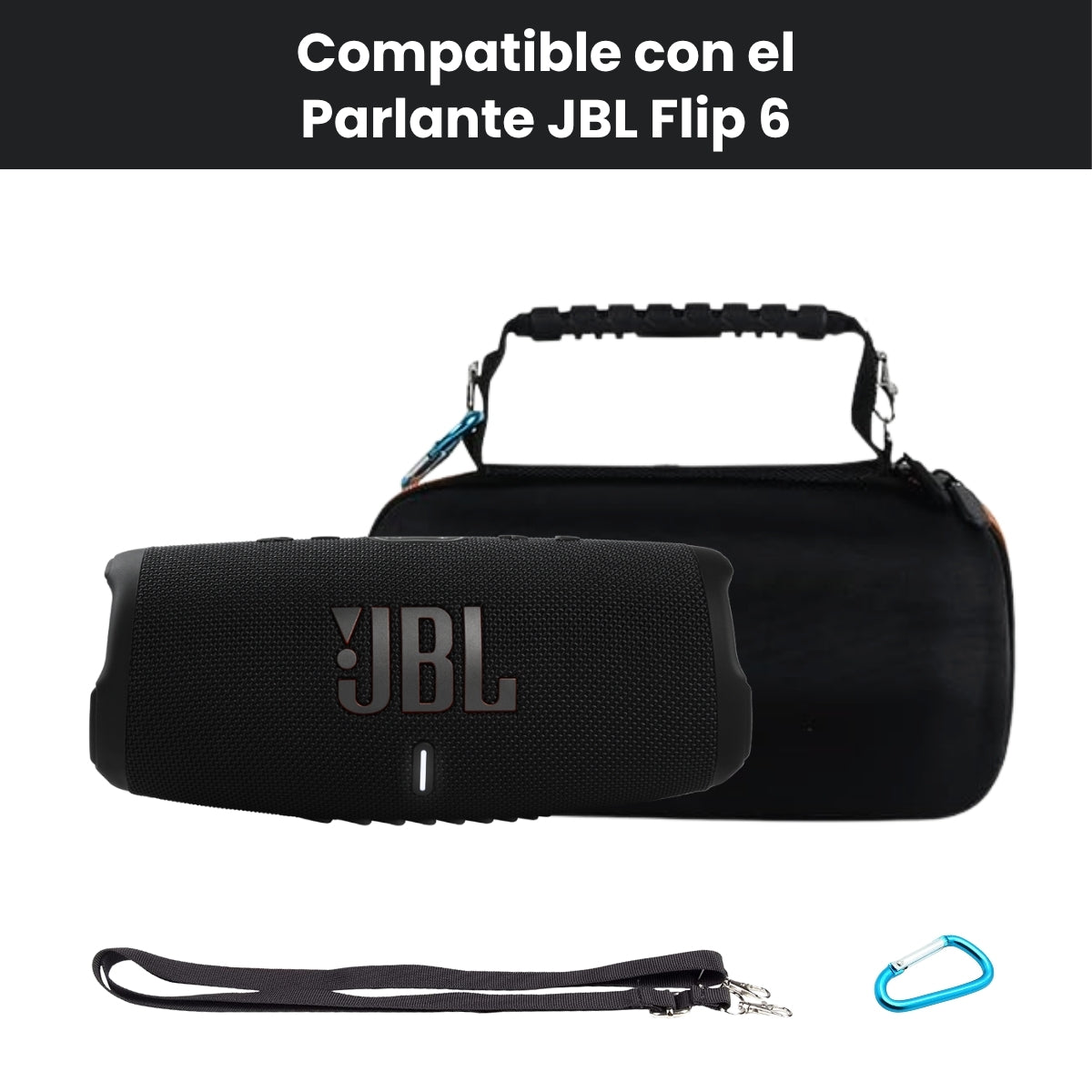 Estuche Jbl Charge 5 Portátil Rígido Impermeable Con Correa