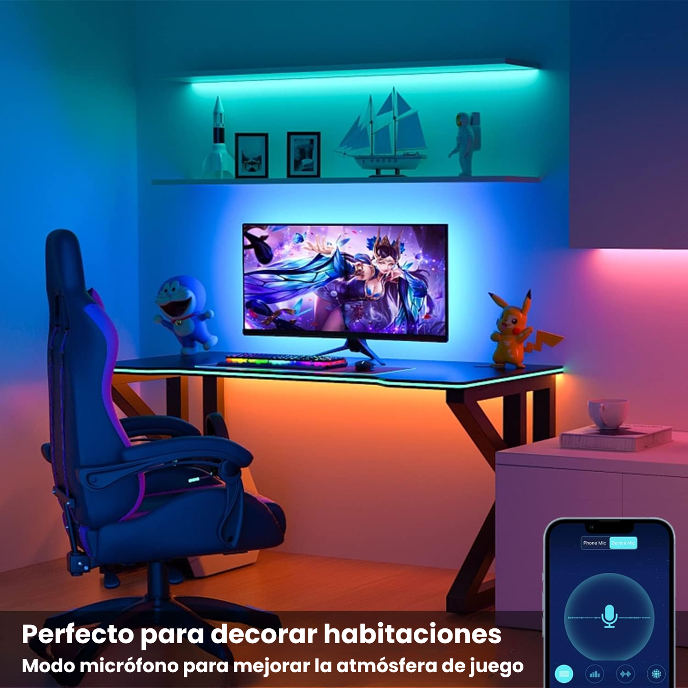 Luces Led Rgb De 30 Metros Con Control Y App Inteligente