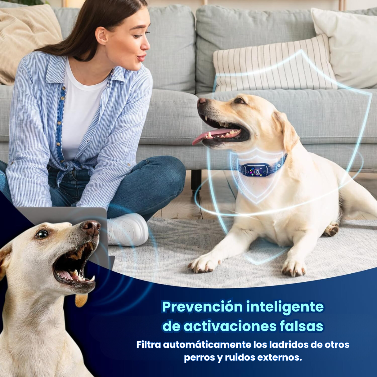 Collar Antiladridos Inteligente De Entrenamiento Para Perros