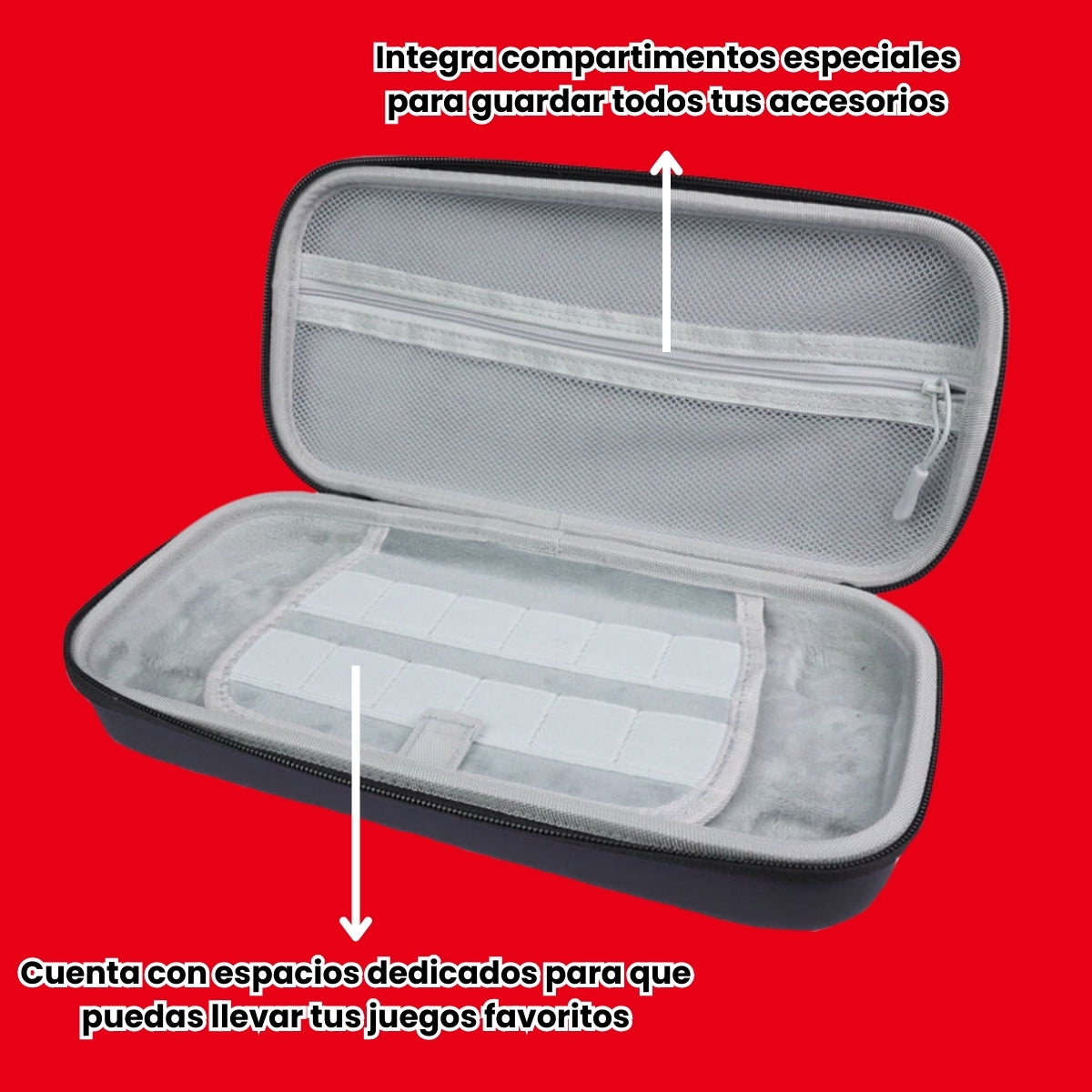 Nintendo Switch 2 Estuche Rigido Con Ranuras Para Juegos Negro