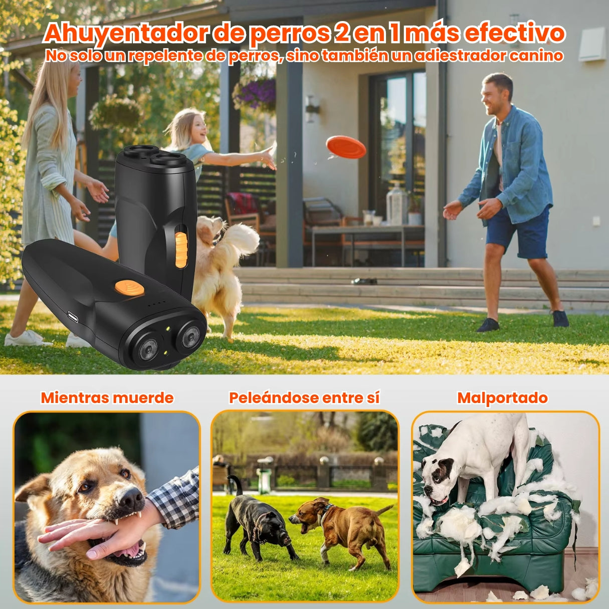 Dispositivo Ultrasónico Entrenador Y Ahuyentador De Perros