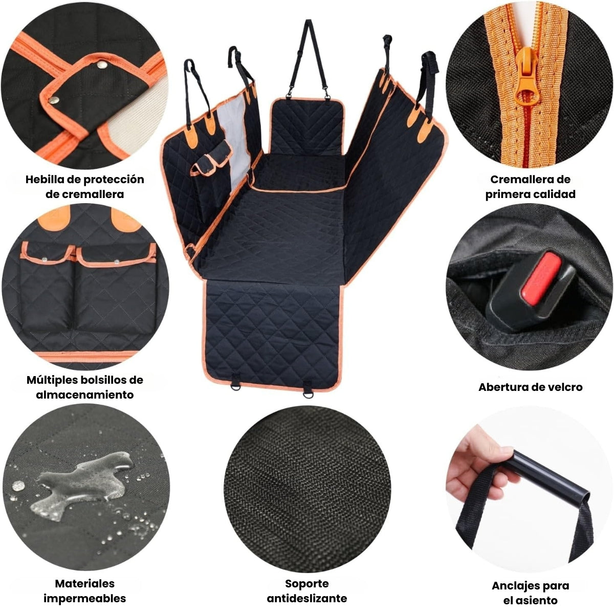 Funda Sillas Carro Protector Asiento Auto Mascota Perros