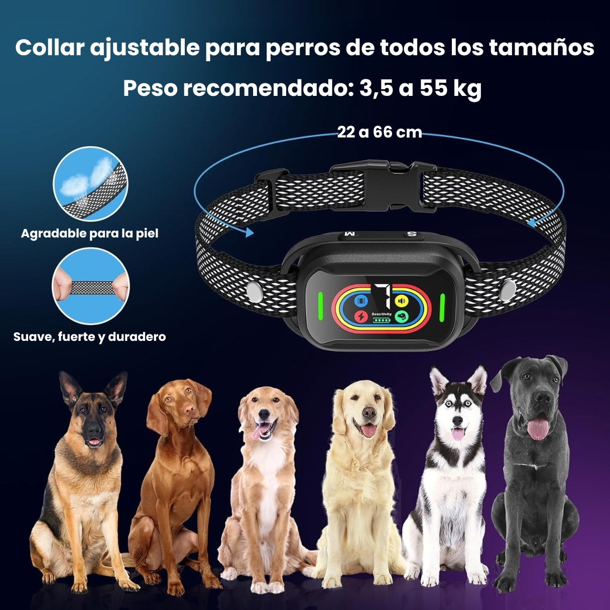 Collar Anti Ladridos Inteligente De Entrenamiento para Perros