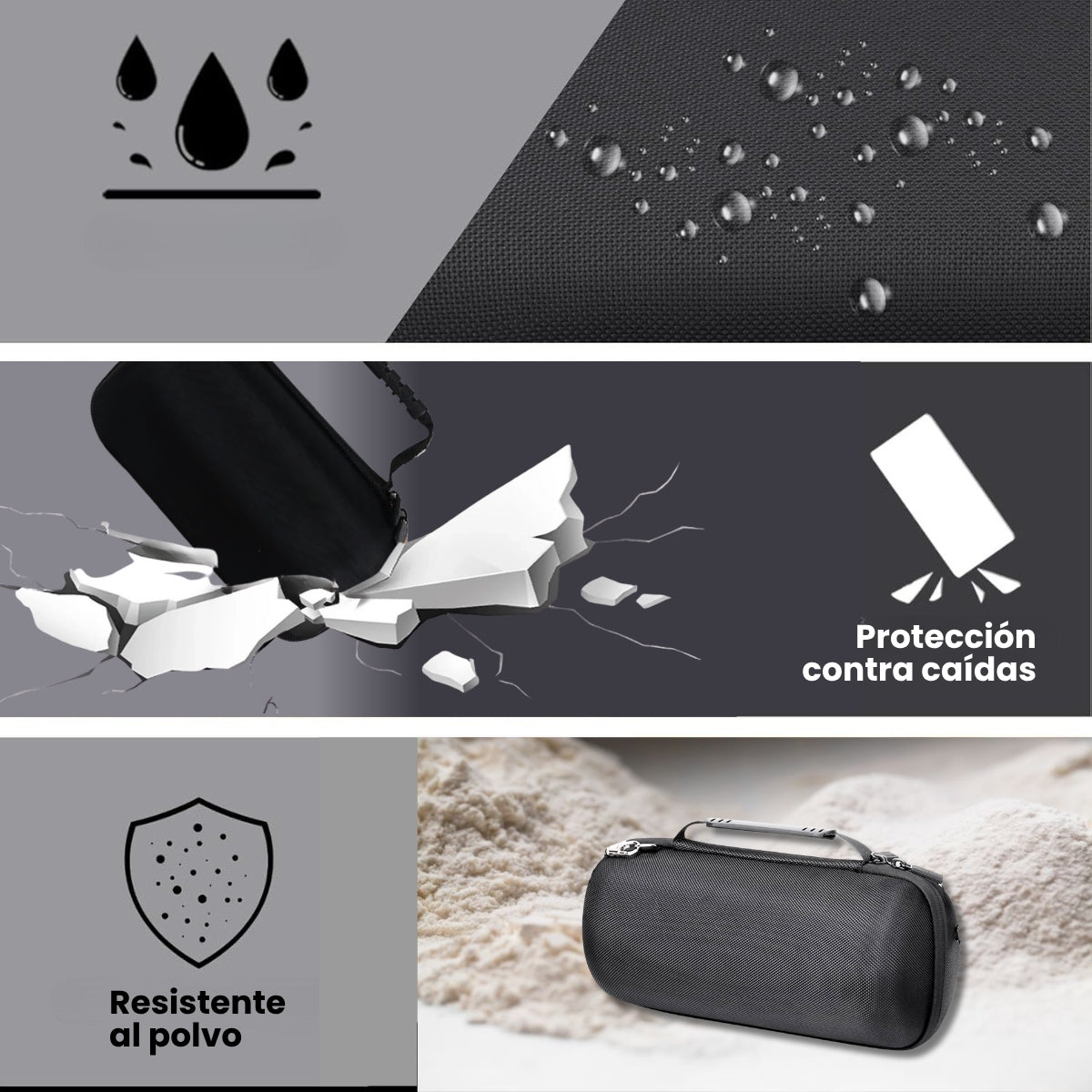 Estuche Jbl Charge 6 Rígido Protector Impermeable Con Correa