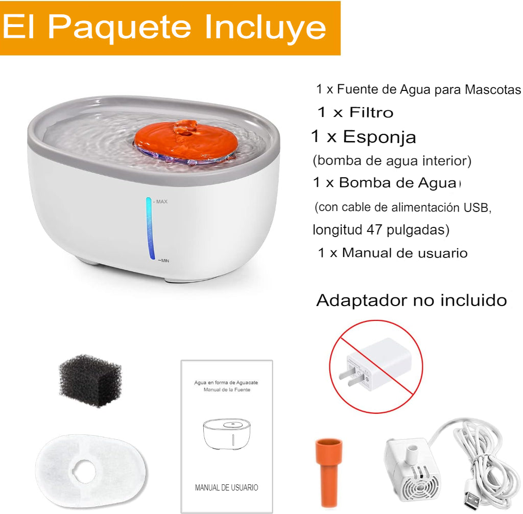 Fuente Purificadora para Mascotas blanca