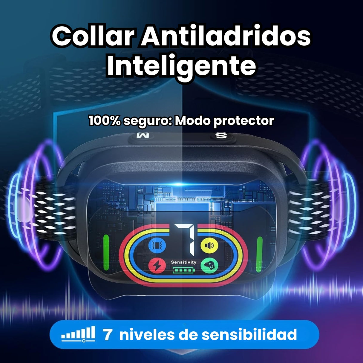 Collar Anti Ladridos Inteligente De Entrenamiento para Perros