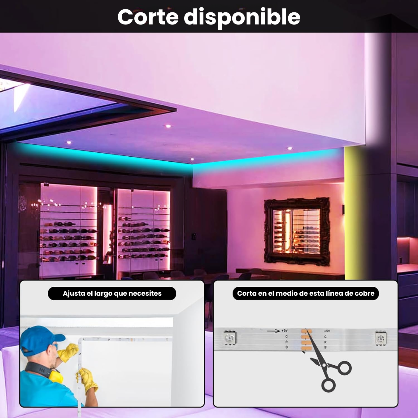 Luces Led Rgb De 30 Metros Con Control Y App Inteligente