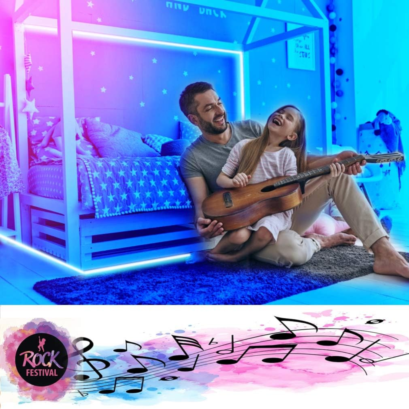 Luces Led Rgb De 30 Metros Con Control Y App Inteligente