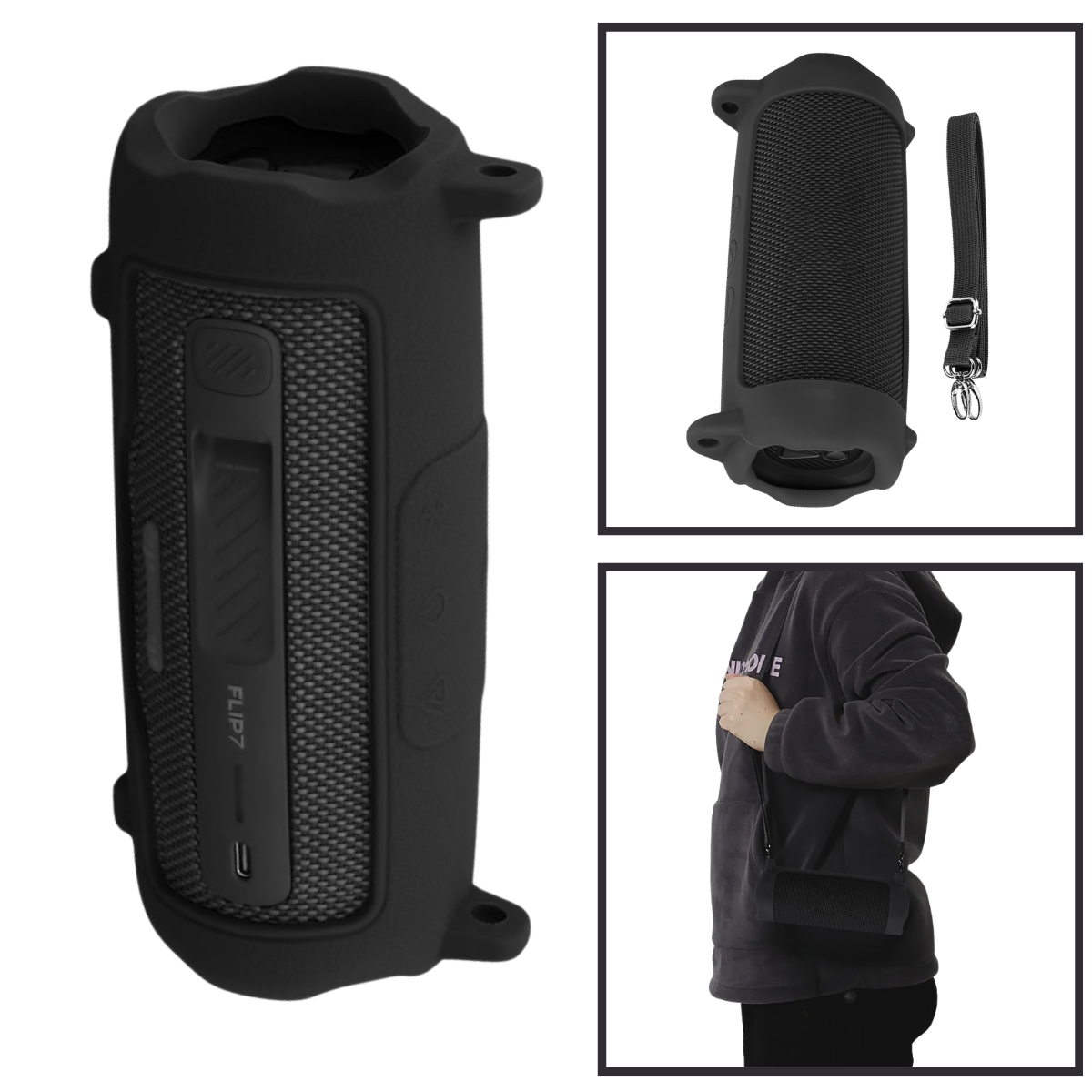 Silicona Jbl Flip 7 Funda Protectora Colgar Y Transportar