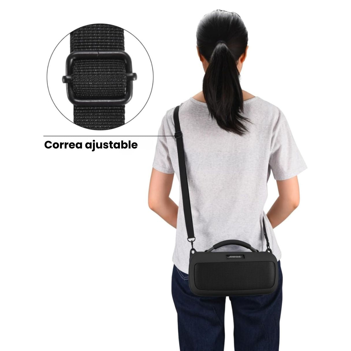 Bose Soundlink Max Funda Silicona Y Correa Para Transportar