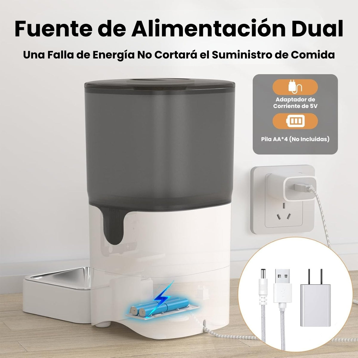 Comedero Alimentador Dispensador Wifi Automático Mascotas