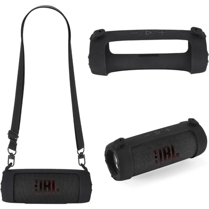 Silicona Jbl Flip 7 Funda Para Poder Colgar Y Transportar Negro