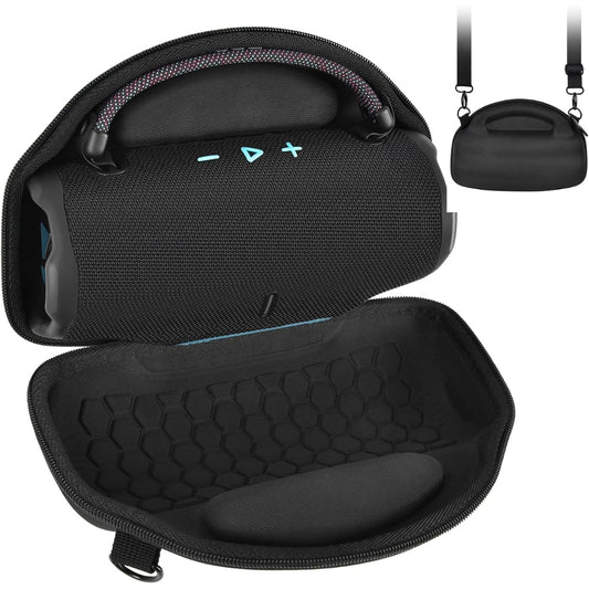 Estuche Jbl Charge 6 Rígido Protector Impermeable Con Correa Negro