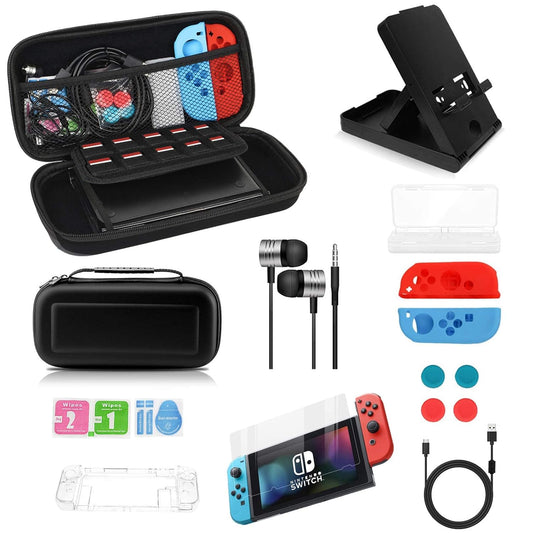 Kit Nintendo Switch Estuche Rígido Y Accesorios Varios