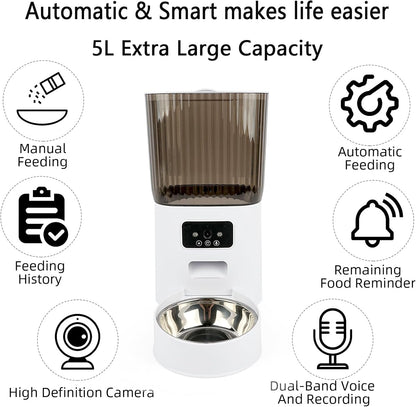 Dispensador Automatico WIFI Para Mascotas Perros y Gatos