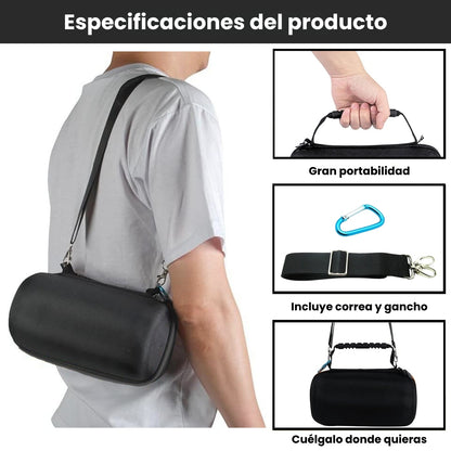 Estuche Jbl Charge 6 Rígido Protector Impermeable Con Correa