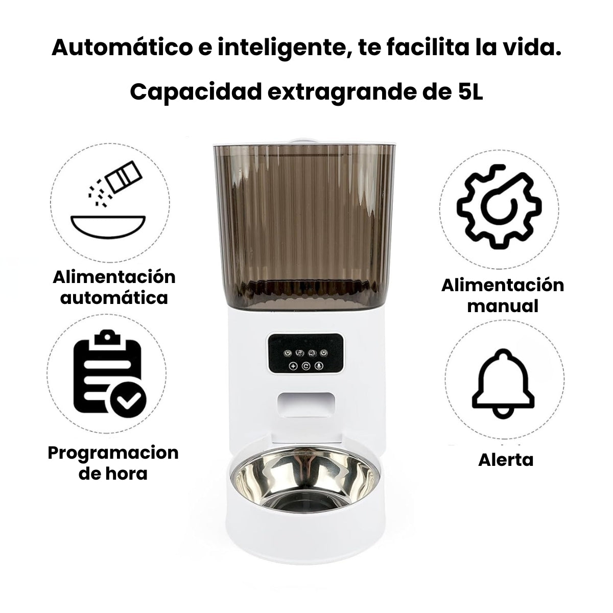 Comedero Alimentador Dispensador Automático Comida Mascotas