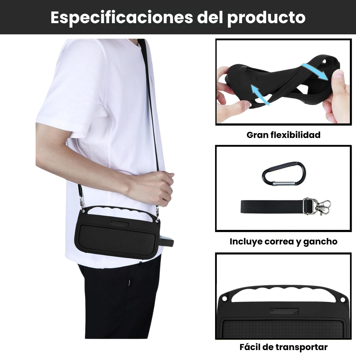 Silicona Bose Soundlink Flex 2 Gen Y Correa Para Transportar