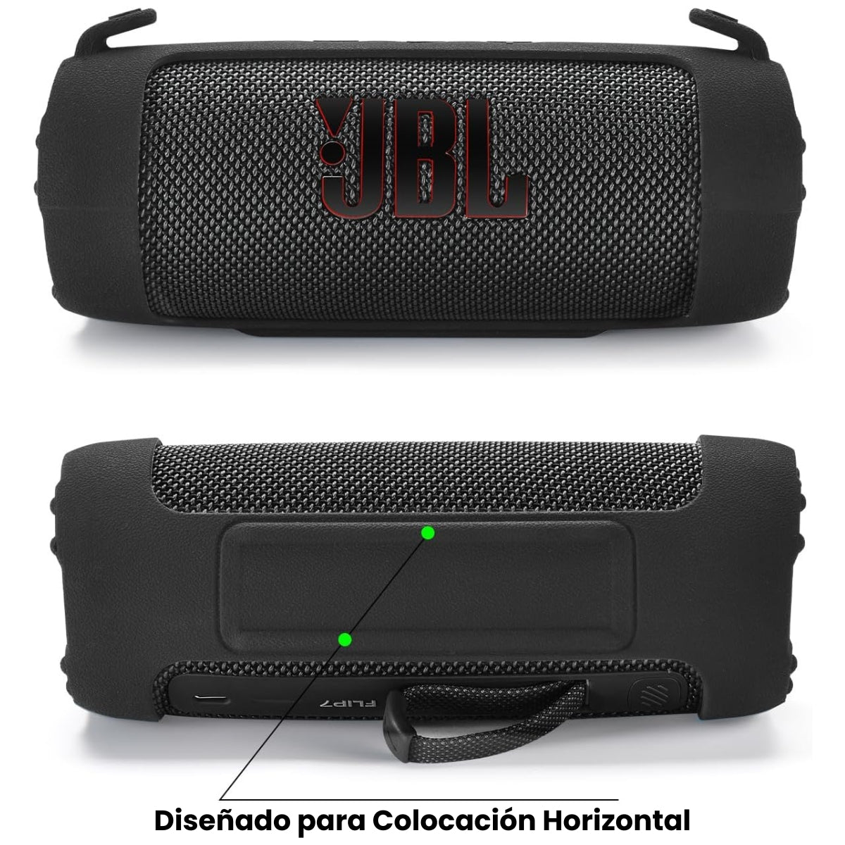 Silicona Jbl Flip 7 Funda Para Poder Colgar Y Transportar Negro