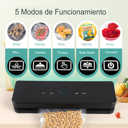 Sellador al Vacío Eléctrico Inteligente Automático Alimentos