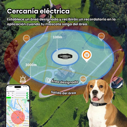 Collar Localizador GPS De Mascotas Perros Y Gatos Ajustable