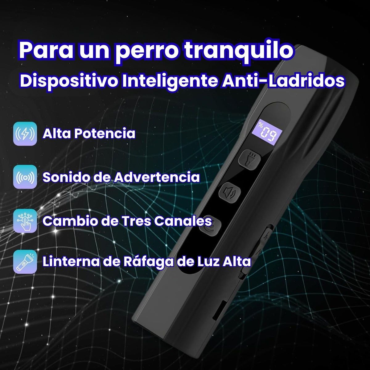 Dispositivo Ultrasónico Entrenador Y Ahuyentador De Perros