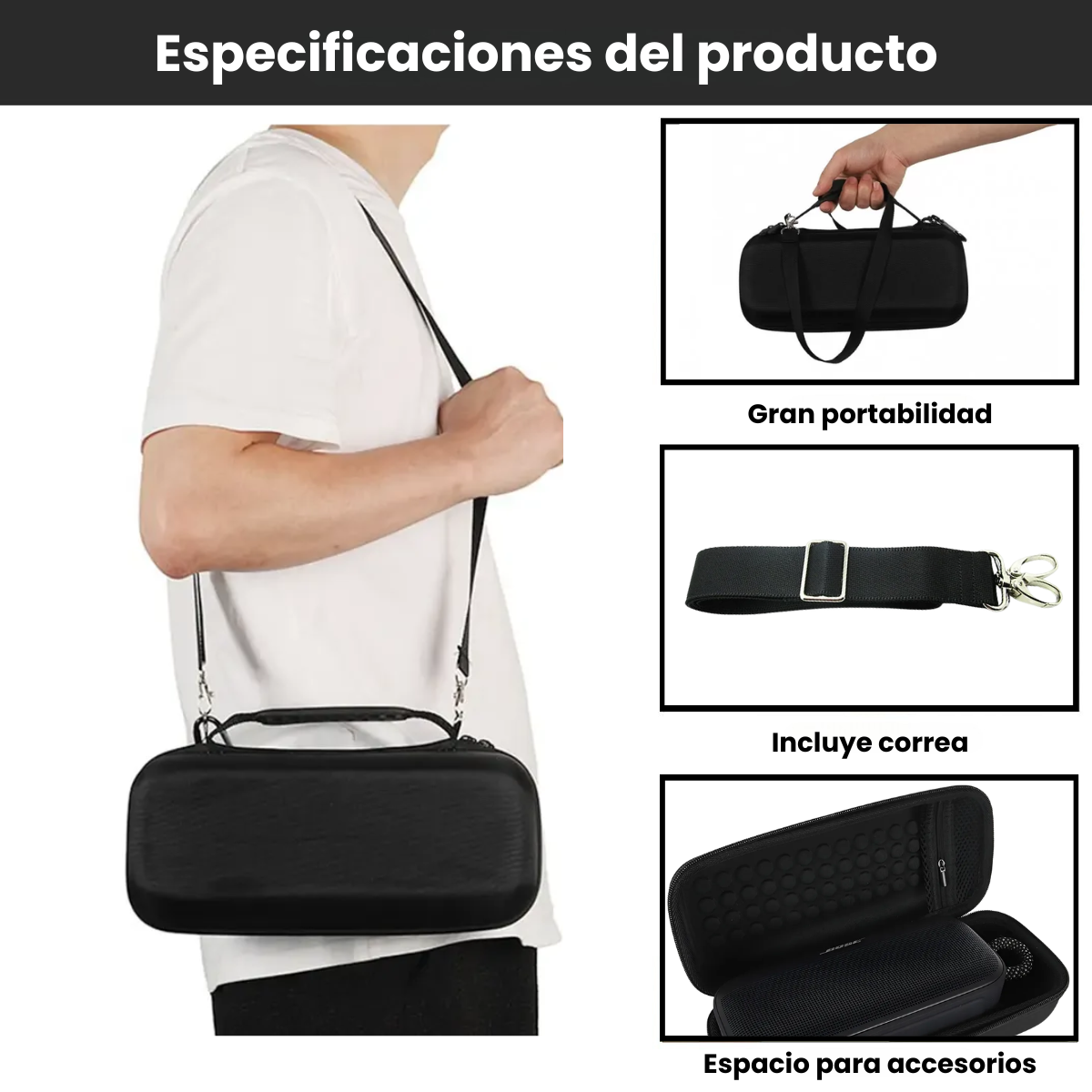 Estuche Bose Soundlink Plus Funda Y Correa Para Transportar