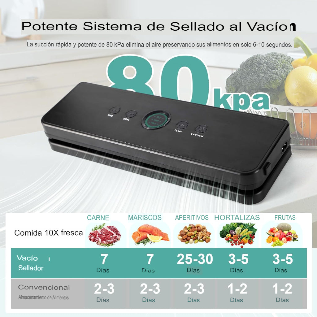 Sellador al Vacío Eléctrico Inteligente Automático Alimentos