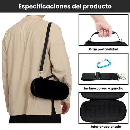 Estuche Jbl Charge 6 Rígido Protector Impermeable Con Correa