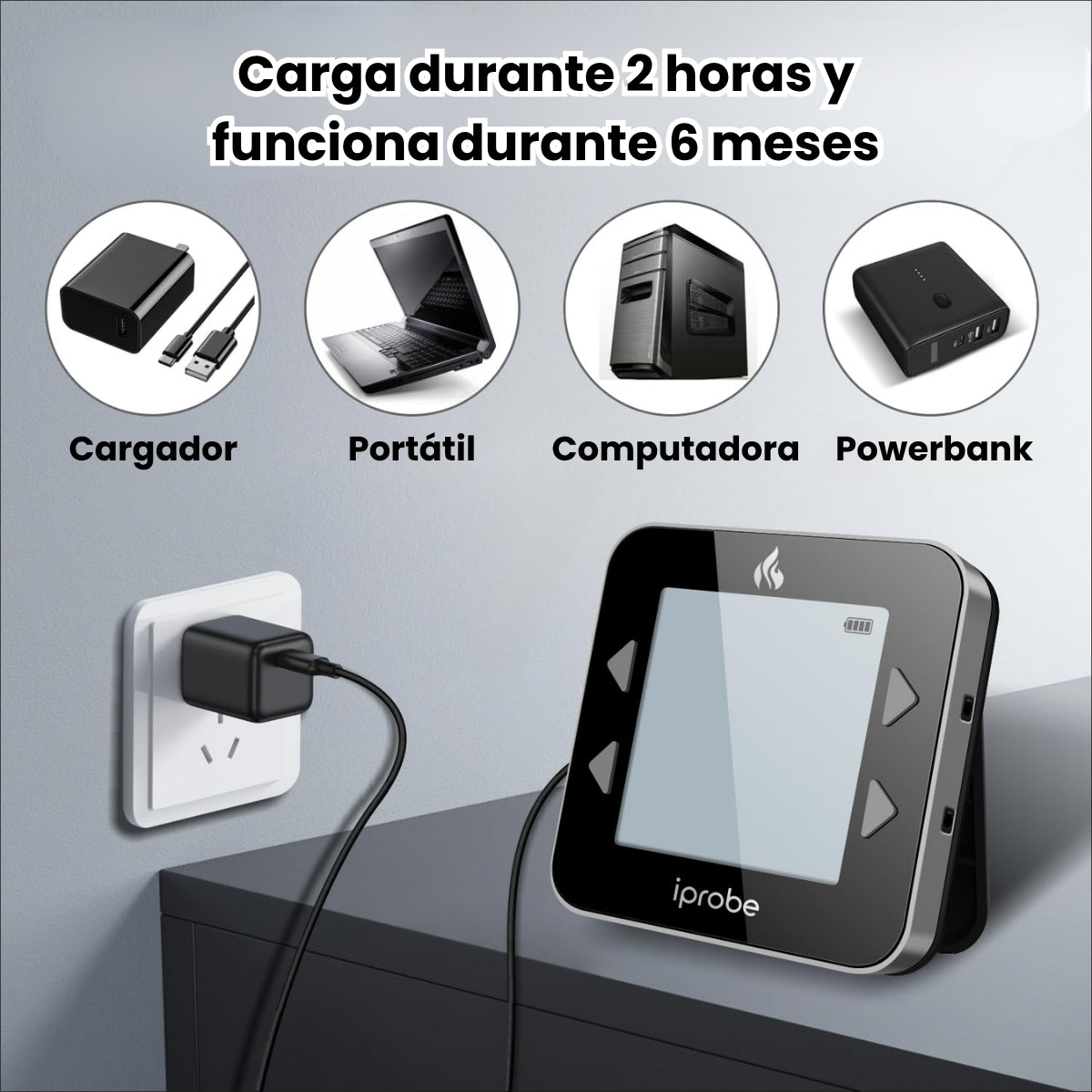 Termómetro Digital con Dos Sondas Cocina Carne Chef Para Carnes