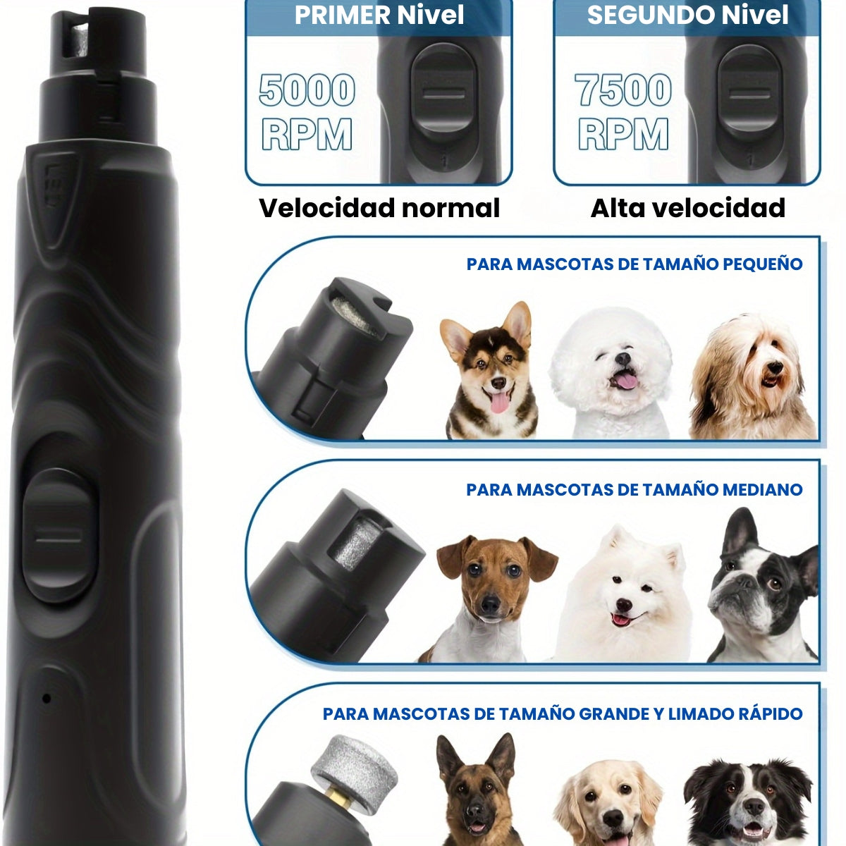 Corta Uñas Lima Electrica Recargable