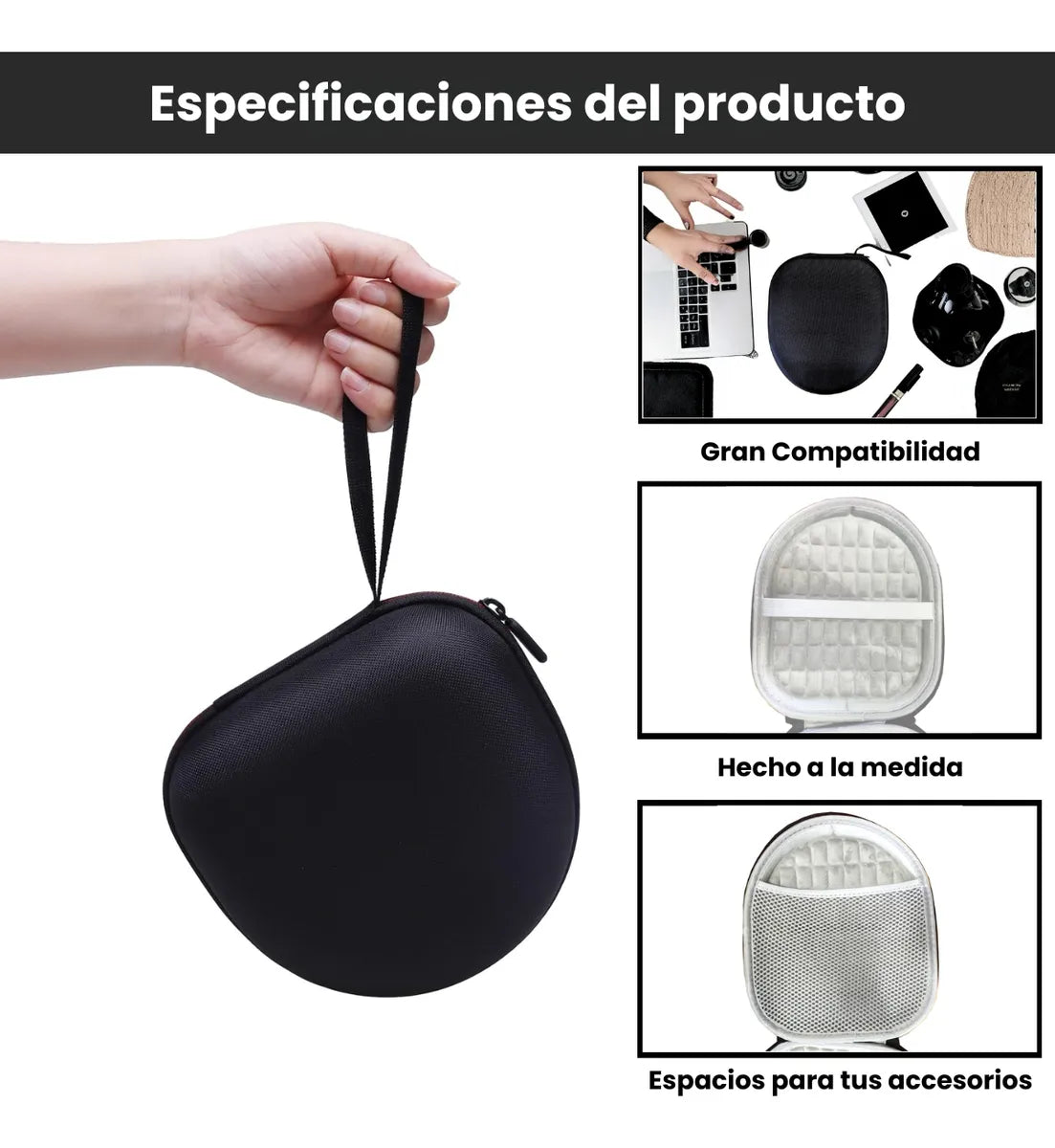 Estuche Rígido Para Auriculares Funda Transporte Audifonos