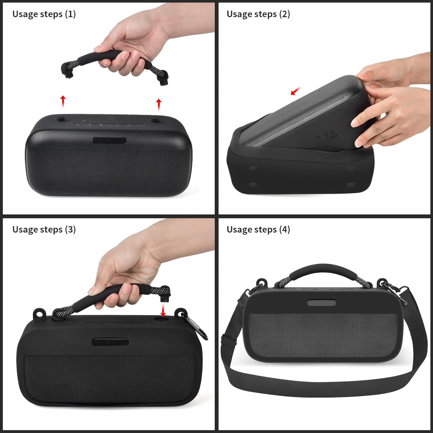 Bose Soundlink Max Funda Silicona Y Correa Para Transportar