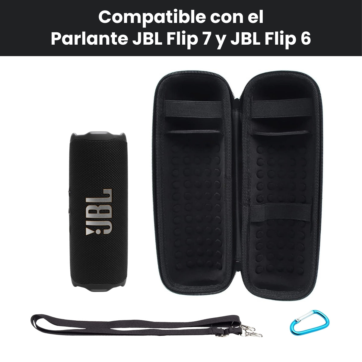JBL Flip 7 Estuche Forro Rígido Impermeable Abollonado