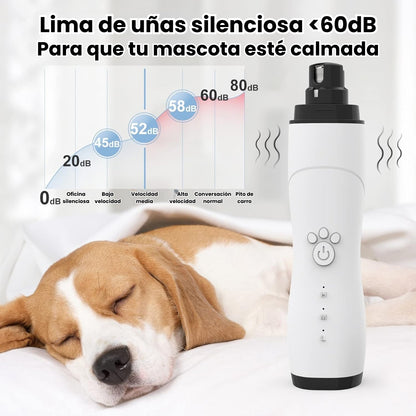 Kit Corta Uñas Y Limador Recargable Mascotas Perros y Gatos