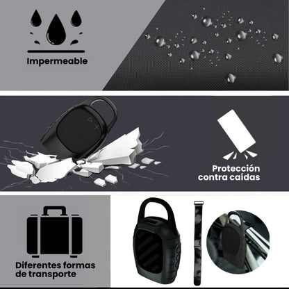 Funda Silicona Jbl Clip 5 Forro Protector Resistente Negro