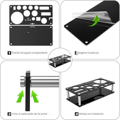 Kit Coctelera De Acero Inoxidable De Piezas Con Soporte