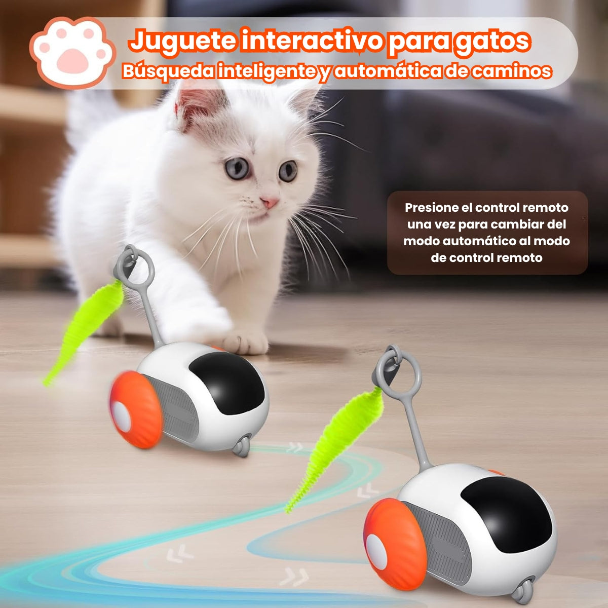 Juguete Inteligente Eléctrico Para Gato Con Control
