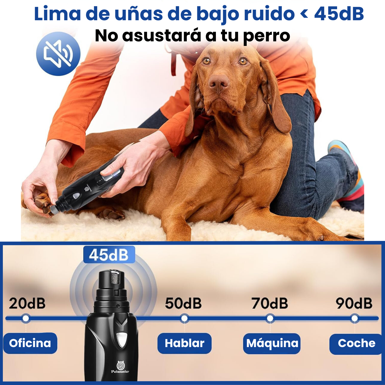 Corta Uñas y Pulidor Eléctrico Para Mascotas