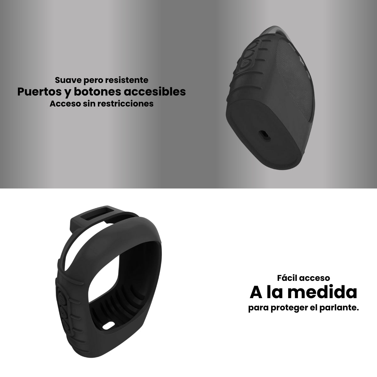 Funda Silicona Jbl Clip 5 Forro Protector Resistente Negro