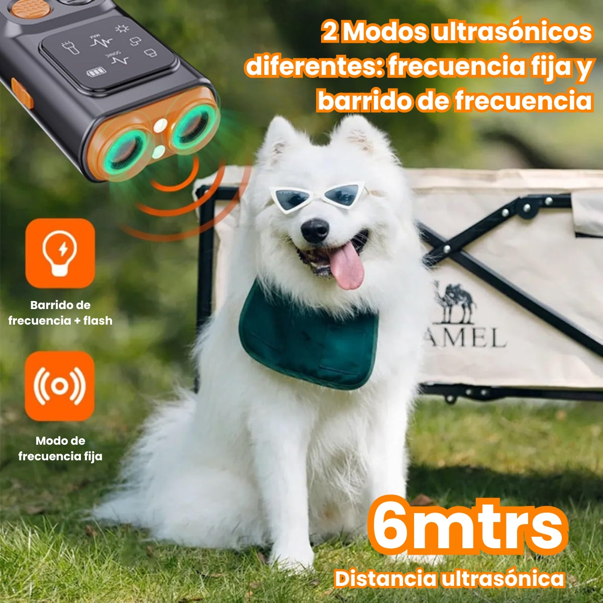 Dispositivo Ultrasónico Ahuyentador Y Entrenador De Perros