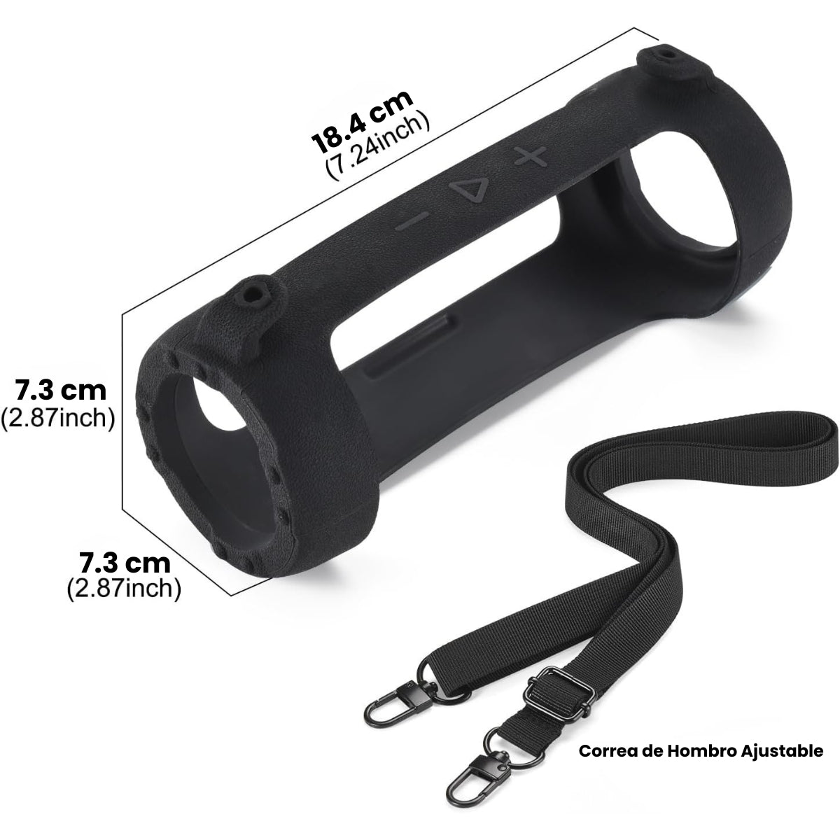 Silicona Jbl Flip 7 Funda Para Poder Colgar Y Transportar Negro